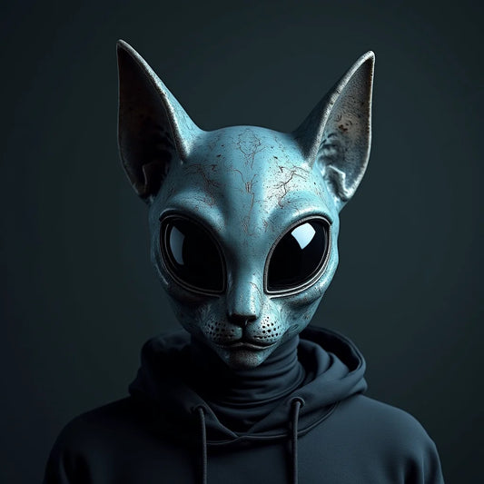 Alien Cat Mask - מסכת חתול חייזר לעיצוב מוצרים מושכים בחנות Shopify מרהיבה